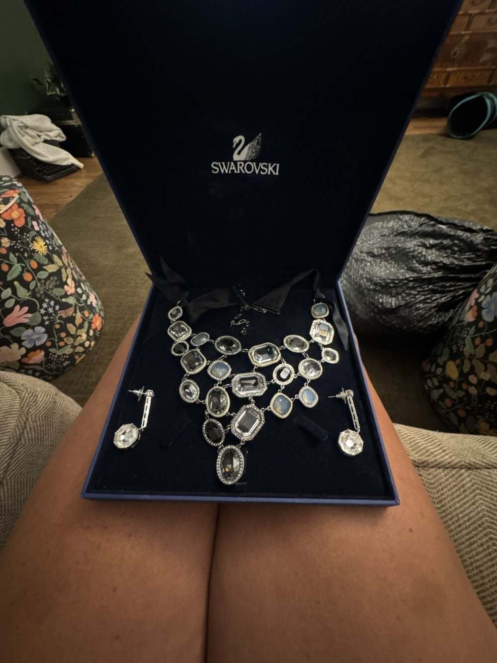 Swarovski Meteor Statement Necklace and Earrings Set